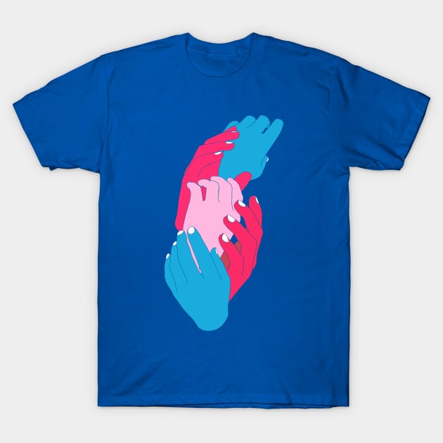 Hand in Hand T-Shirt by sixfootgiraffe